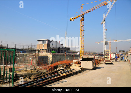 Builders au travail Banque D'Images