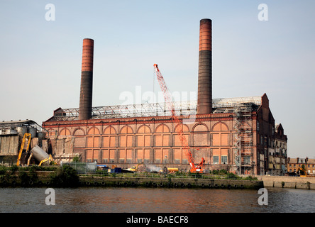 Ancien Lots Road power station Chelsea Londres 2009 Banque D'Images