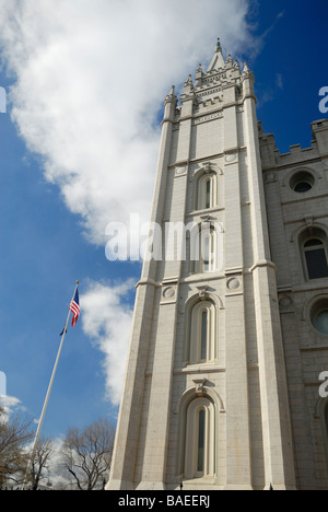 Temple Mormon de Salt Lake City, Utah Banque D'Images