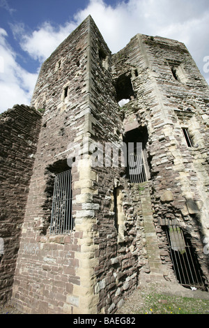 Ville de Newport, Pays de Galles. Le début du 14ème siècle ruines du château de Newport, sur les rives de la rivière Usk. Banque D'Images