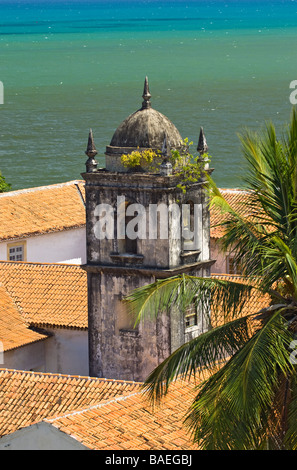 Vue sur le toit du couvent de San Francisco, Olinda, Brésil Banque D'Images