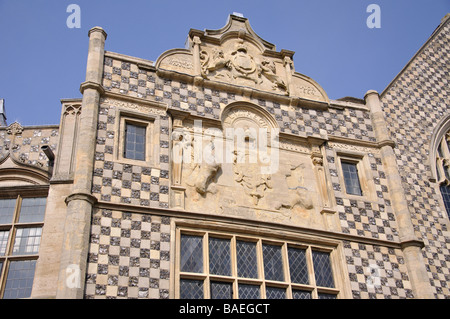 Trinity Guildhall façade, marché le samedi Place, King's Lynn, Norfolk, Angleterre, Royaume-Uni Banque D'Images