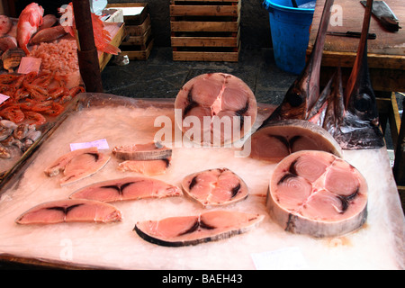 Marché de poissons à Catania Banque D'Images