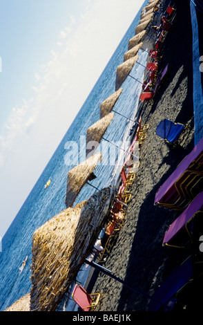 Perissa, Santorin, Cyclades, îles grecques, Grèce Banque D'Images