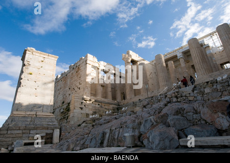 L'Propylaia de l'acropole d'Athènes Banque D'Images