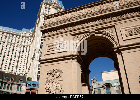 L'extérieur de l'hôtel paris hôtel et casino Las Vegas Boulevard las vegas nevada usa Banque D'Images