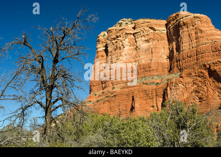 Des formations de roche rouge près du Village of Oak Creek, Arizona Banque D'Images