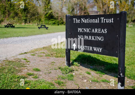 Signe pour pique-nique au National Trust Banque D'Images