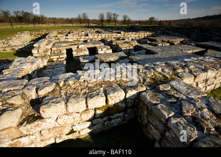 La maison de commandant au Fort romain de Chesters Northumberland England Banque D'Images