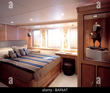 L'Mitseaah, Bahamas, Lp Architecture  + Yacht Design Ltd, l'mitseaah cabine des invités. Banque D'Images