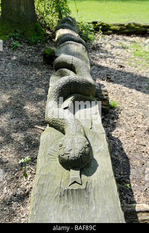 La sculpture sur bois Langdon Hills Country Park in Basildon Essex Banque D'Images