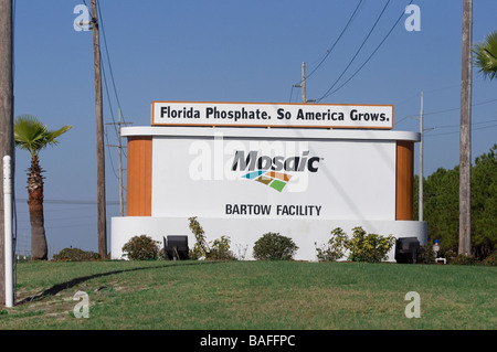 Installation de l'exploitation du phosphate à Bartow en Floride Banque D'Images