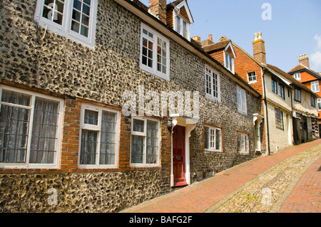 Maisons Cottages en terrasses Lewes East Sussex uk Banque D'Images