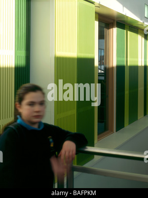 Samworth Enterprise Academy, Leicester, Royaume-Uni, Feilden Clegg Bradley Architectes, Samworth enterprise academy green Banque D'Images