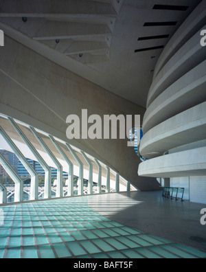 Palau de les Arts Reina Sofia, Valencia, Espagne, Santiago Calatrava, Palau de les arts Reina sofia montrant l'intérieur de l'avant Banque D'Images