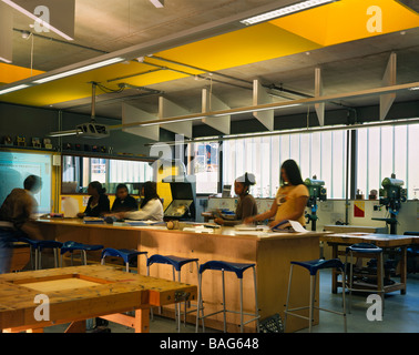 Le Parlement Hill School, Londres, Royaume-Uni, Haverstock Associates LLP, la colline du Parlement et la classe de technologie de conception de l'école Banque D'Images