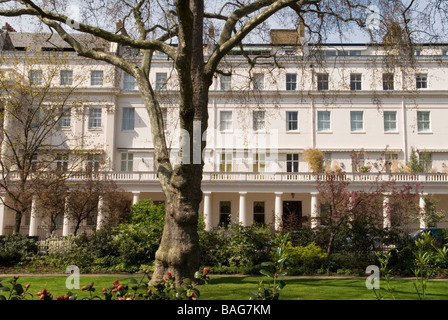 Eaton Square des jardins privés Belgravia City of Westminster London SW1 Angleterre HOMER SYKES Banque D'Images