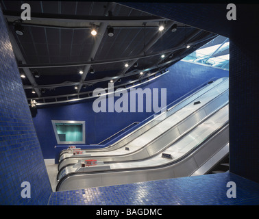 La station de métro North Greenwich - Jubilee Line, London, Royaume-Uni, Alsop Architects Limited, North Greenwich Banque D'Images