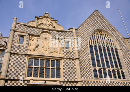 Trinity Guildhall façade, marché le samedi Place, King's Lynn, Norfolk, Angleterre, Royaume-Uni Banque D'Images