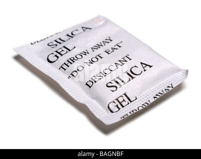 Sachet de gel de silice Banque D'Images