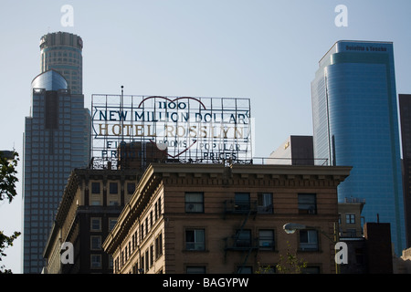 Rosslyn Hotel signer le centre-ville de Los Angeles California United States of America Banque D'Images