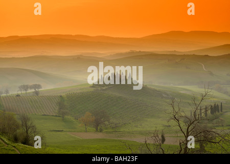 Villa Belvedere San Quirico d Orcia Toscane Italie Europe Banque D'Images