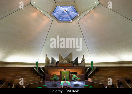 L'Église chrétienne (Disciples du Christ) à Columbus, en Indiana. L'architecte Eero Saarinen. Banque D'Images