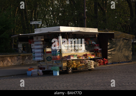 Ice-cream van sur la colline du Janicule, à Rome, Italie. Banque D'Images