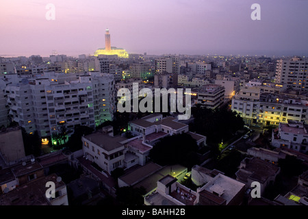 Medina, de la mosquée assan ll, Casablanca, Maroc, afrique Banque D'Images