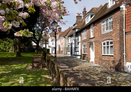 Une rue pavée à Rye, East Sussex, Angleterre Banque D'Images