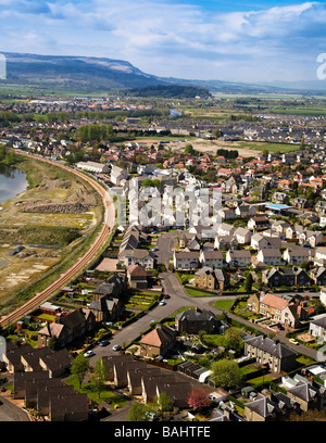 Regardant vers le bas sur la zone de Causewayhead Stirling, Stirlingshire, Scotland. Banque D'Images