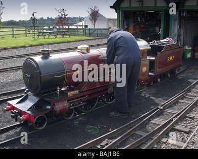 L'evesham light railway dans le twyford country park Banque D'Images