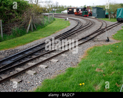 Evesham light railway narrow gauge train à vapeur Banque D'Images