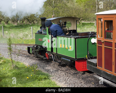 Evesham light railway narrow gauge steam train Banque D'Images