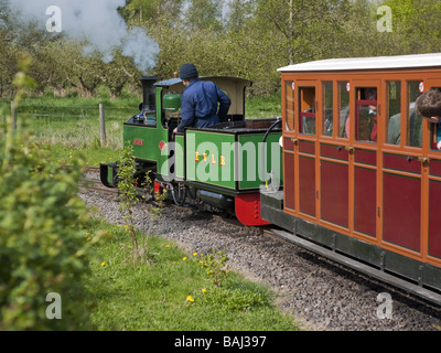 Evesham light railway narrow gauge steam train Banque D'Images