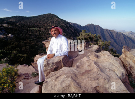 Portrait de Cheikh Abdu Rahman dans le Parc National Asir Al Soudah Royaume d'Arabie Saoudite Banque D'Images