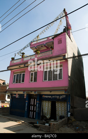 Bâtiment moderne typique népalais Banque D'Images