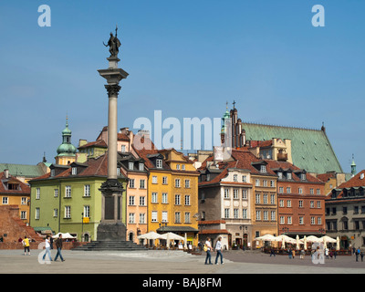 Place du Château de la vieille ville de Varsovie.Pologne Banque D'Images