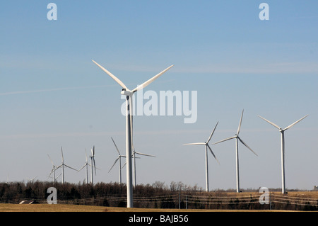 Moulins à vent dans la région de Maple Ridge wind farm dans la région de l'état de New York près de New York, New York USA. Banque D'Images