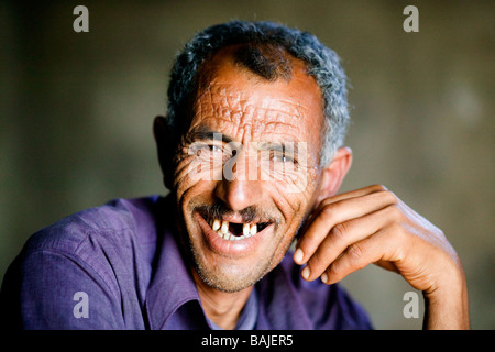 Un cultivateur de tabac arabe Banque D'Images