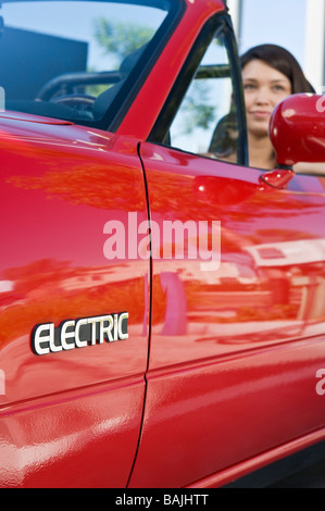 Close up de voiture électrique Banque D'Images