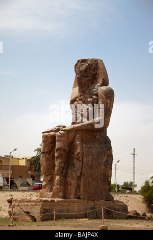 Colosses de Memnon, Thèbes, Luxor, Egypte Banque D'Images