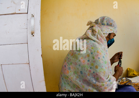 Atelier de mosaïques, Népal Banque D'Images