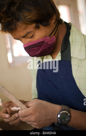 Atelier de mosaïques, Népal Banque D'Images