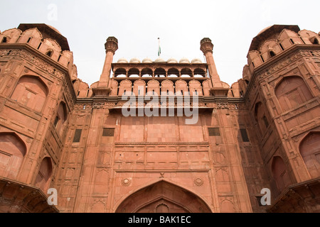 Inde Delhi Le Fort Rouge Lahore Gate Banque D'Images