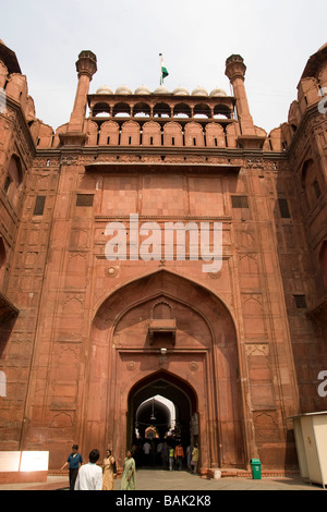 Inde Delhi Le Fort Rouge Lahore Gate Banque D'Images