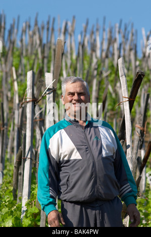 Gérard Bonnefond propriétaire Côte Rôtie domaine g bonnefond ampuis Rhône France Banque D'Images