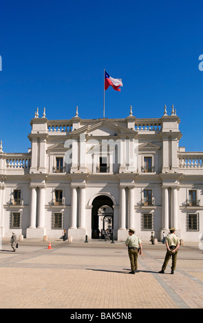 Chili, Santiago du Chili, le Palacio de la Moneda ou la Moneda, heaquarters de la présidence chilienne Banque D'Images