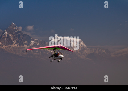 Vol en ULM sur l'himalaya Banque D'Images