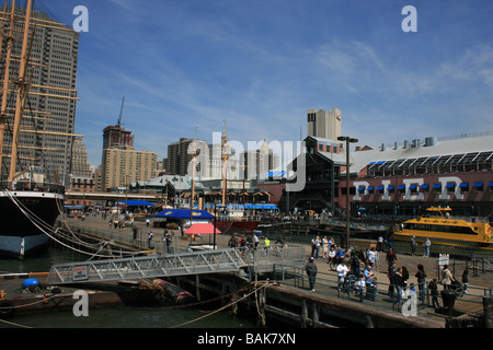 South Street Seaport à Manhattan. Banque D'Images